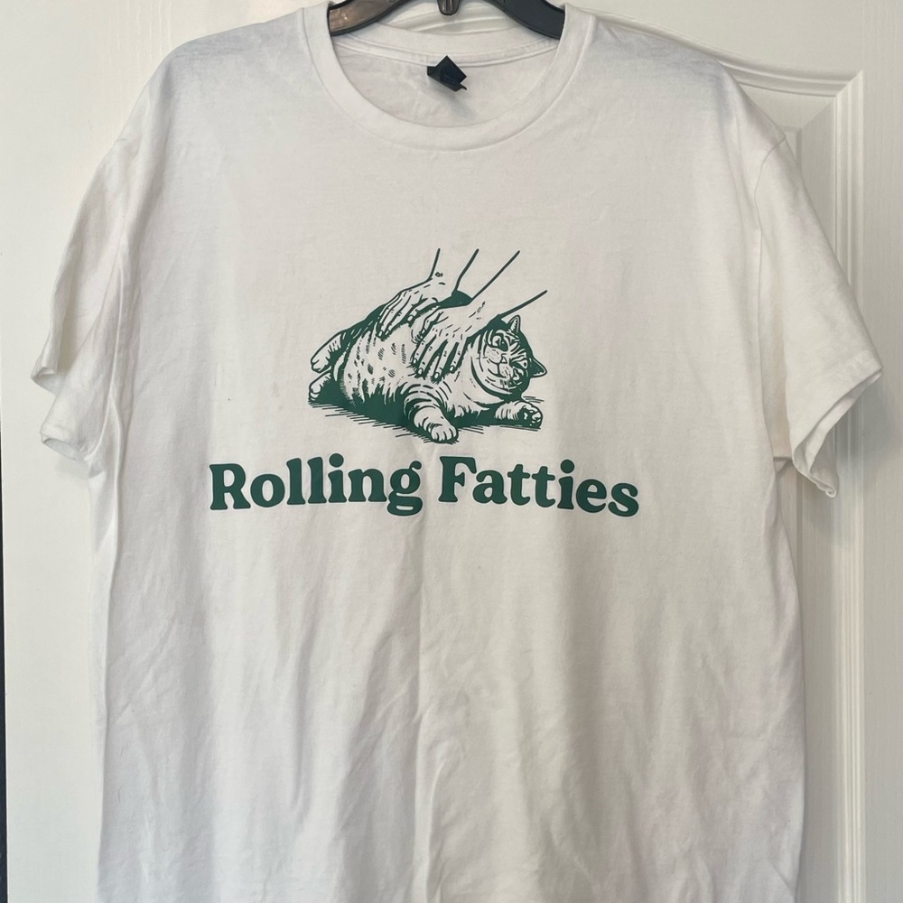 Rolling Fatties White Graphic Tee